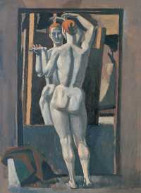 维克多·伊凡诺夫 1982年作 照镜的裸女